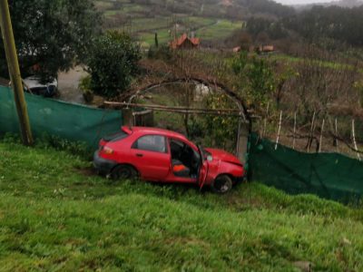 Susto al caer por un terraplén