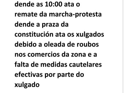 Comerciantes de Cangas protestarán  en los juzgados para pedir que los ladrones no queden en libertad horas después de cometer los robos
