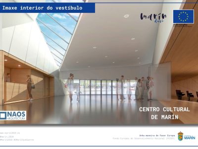 Así será el Auditorio Municipal de Marín que estará construido en 2022 frente a la Escuela Naval
