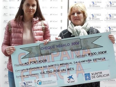 La marinense Irene Pintos gana un vale de 300€ para canjear en los comercios que sellaron su tarjeta