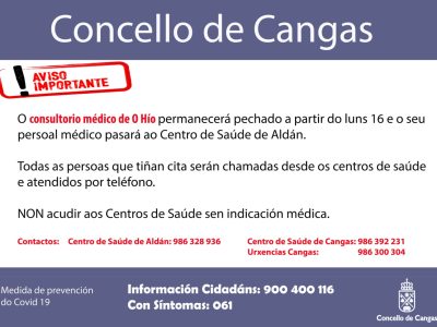 El centro de salud de Aldán asume toda la asistencia ante el cierre del consultorio de O Hío