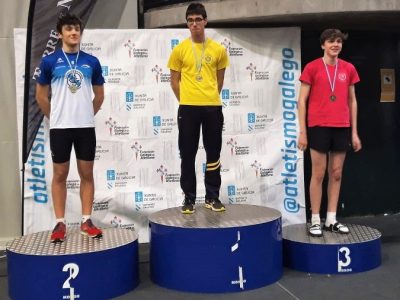 Os valientes do Campionato Galego Sub16 e Sub20 de Pista Cuberta no Atletismo de Cangas