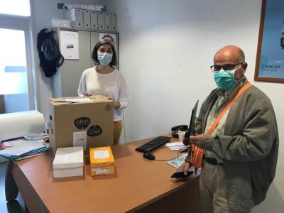 Repartidas más de 20.000 mascarillas hechas por voluntarios de Cangas