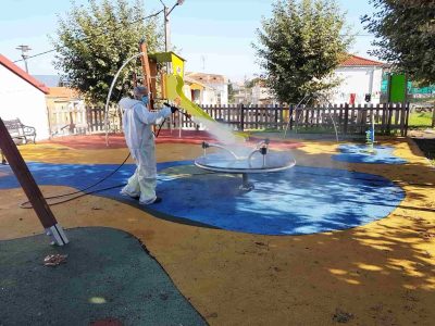 Marín intensifica la limpieza y desinfección en parques y puntos más sensibles