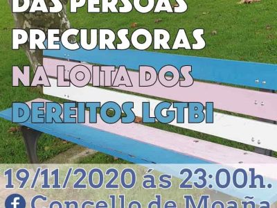 Moaña recordará hoy con un acto online a los defensor@s de la lucha de los derechos LGTBI