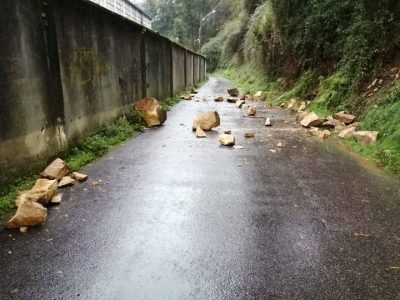 … Y el vial de Rodman, de nuevo cerrado por la caía de piedras
