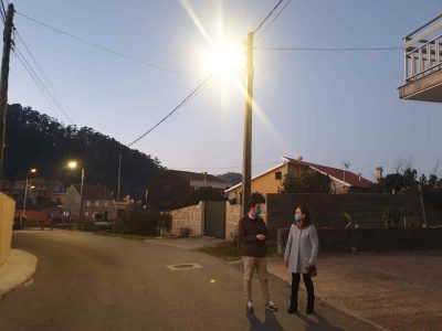 Nuevo alumbrado público en la carretera Vilaseca-O Pazo