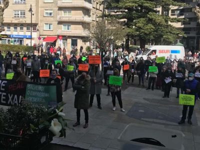Los autónomos se echan a la calle para pedir protección y un plan de rescate ante la crisis del Covid