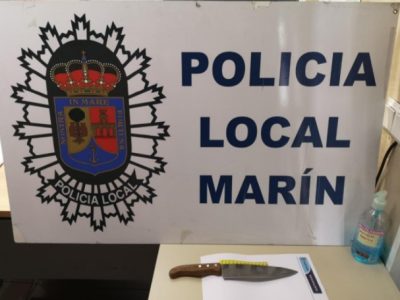 Detenido un vecino de Marín por clavarle un cuchillo a su vecino en la barbilla