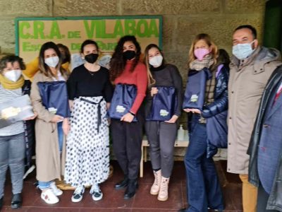 La Fundación Princesa de Girona visita a sus alumnas en prácticas en el CRA de Vilaboa