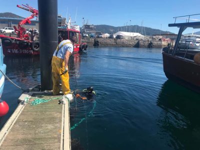 Máis de 5 toneladas de lixo mariño aos pés de Cangas