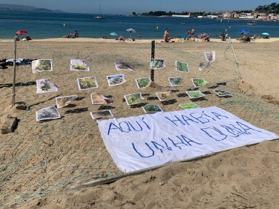 O ataque do verán ás dunas de Rodeira, motivo polo que a praia perde a Bandeira Azul