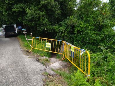 Pechan, por seguridade, o acceso á praia de Castiñeiras ante o risco de caída das escaleiras
