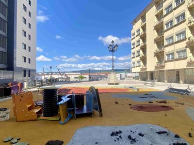 Iniciadas as obras de reparación da Praza de Ponteporto