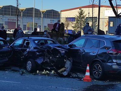 Unha cámara de seguridade da zona, clave para tratar de saber porqué que ocorreu o accidente