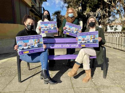 As profesionais condutoras dos servizos de transporte, colectivo homenaxeado no 8M