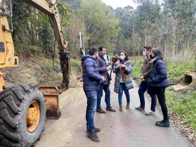 As obras do novo colector entre  Pastoriza e Picotes xa levan o 70% executado