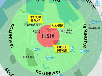 Marín incentiva a mobilidade a pé no centro urbano durante as festas e reforza a oferta de aparcadoiros públicos