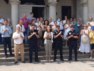 Aplausos en Marín a Miguel Ángel Blanco, secuestrado e asasinado por ETA hai hoxe 25 anos