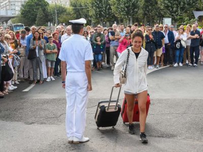 Incorporación de los alumnos de nuevo ingreso en la Escuela Naval Militar de Marín