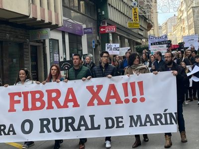 A empresa Rede Aberta finaliza a instalación de fibra óptica no rural de Marín