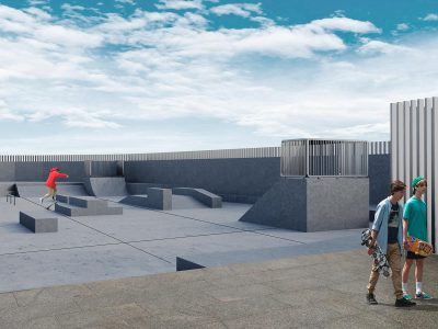 Iniciadas as obras de mellora do skatepark do Parque Azul