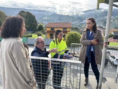 Ramallo visita as obras da piscina municipal, que avanzan a bo ritmo