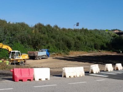 Arrincan os traballos e construción do aparcadoiro disuasorio de Marín
