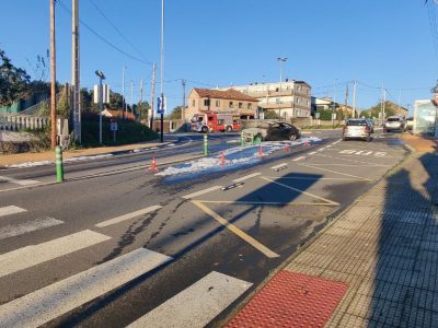 Detenido un vecino de Cangas tras arder su coche en Cela cuando huía de la Guardia Civil