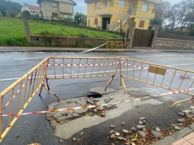 O PP denuncia a parálise do tripartito fronte o afundimento da avenida do Espíritu Santo, en Coiro