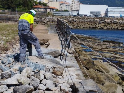 El Puerto repara el Paseo do Salgueirón dañado por Karlotta