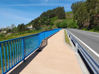 Las obras de la senda peatonal Moureira-Palmás llegan a su fin