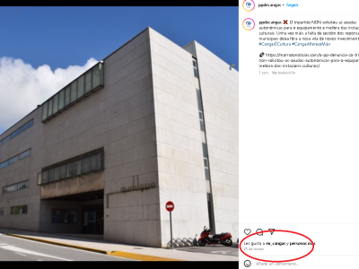 A IU Cangas le ‘gusta’ mucho el PP