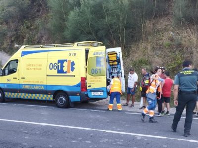 Trasladado en helicóptero un joven herido en el circuito de motocross de Moaña
