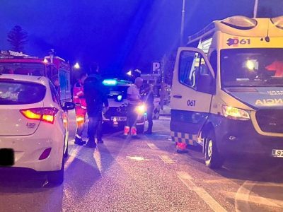 Herida tras ser atropellada en Cangas