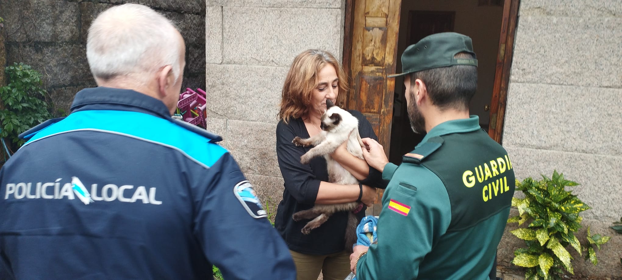 Rescatan al gato abandonado de los ‘inquiokupas’ de Domaio