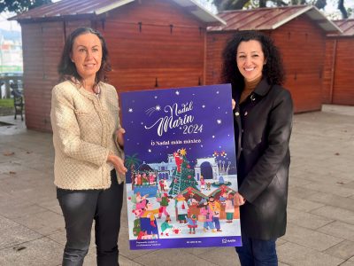 Blanca Millán converte a ilustración do Nadal de Marín para o cartel promocional destas festas