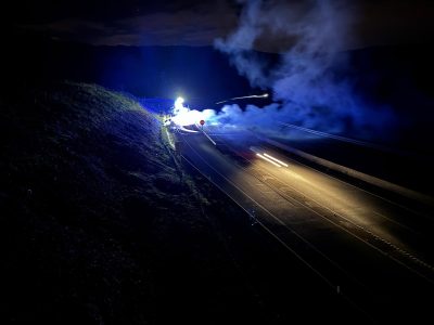 Arde un coche en la salida de Domaio