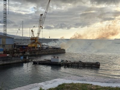 Nuevo incendio en el astilleiro A Xunqueira de Moaña