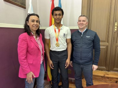 Ramallo recibe a Joel Santana,marinense Campión de España de Hexatlón