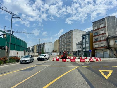 As obras de humanización da Avenida de Ourense entran na fase de asfaltado a partir hoxe
