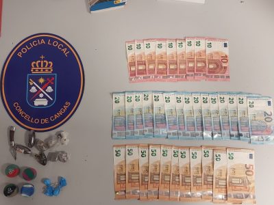 Se mete por dirección prohibida ante la Policía Local y lo pillan con aceite de marihuana, hachís y casi 1000 euros