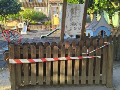 El mal estado del parque de Aldán pone en riesgo a los niños