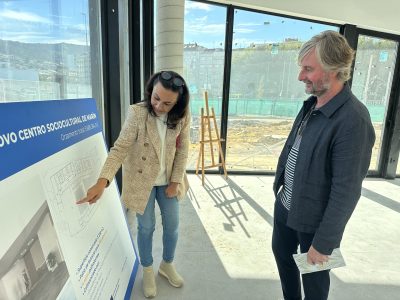 A alcaldesa de Marín visita as obras do Auditorio tras a proposta de adxudicación para o novo equipamento