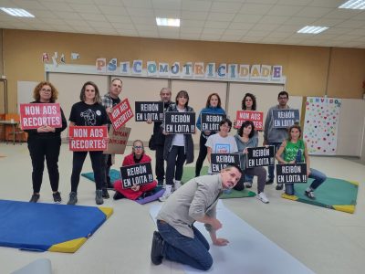 El profesorado del CEIP Reibón se “encierra” por los recortes