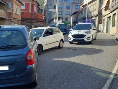 Dos heridos y dos accidentes esta tarde en Moaña