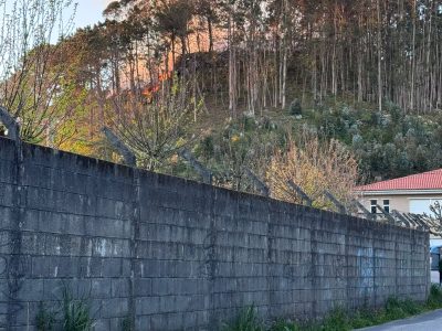 Primer incendio forestal intencionado del año en Cangas