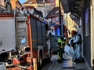 Operativo para retirar el cadáver de una moañesa con Diógenes