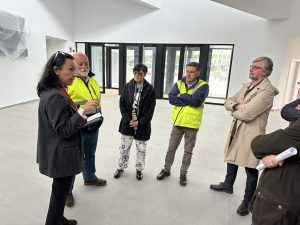 Reunión de traballo no Auditorio de Marín para encarar a recepción da obra e a súa próxima apertura
