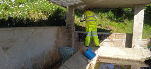 Vandalizan el lavadero de O Pumariño